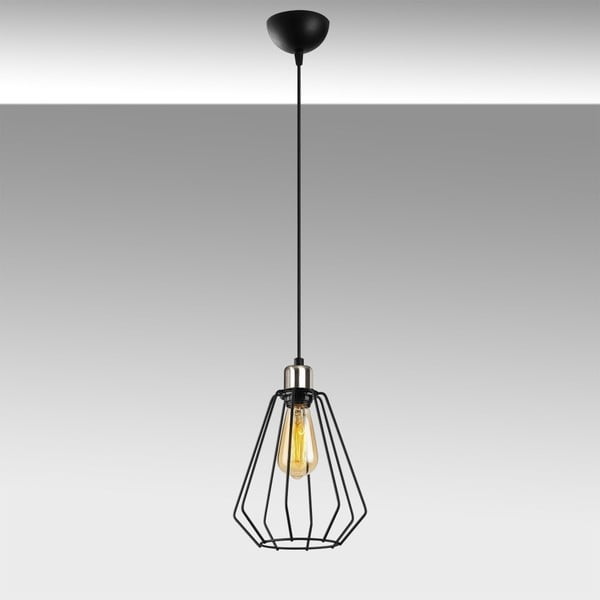 Mustast metallist rippvalgusti Opviq lights Mando - Opviq lights-image-1