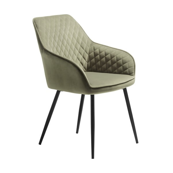 Khaki värvi sametist söögitool Milton - Unique Furniture