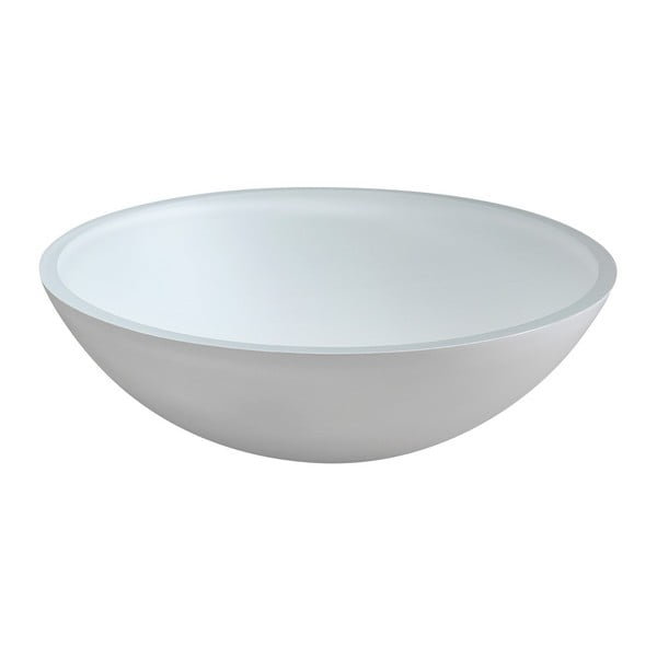 Valge klaasist ümmargune valamu ø 42 cm Telica - Sapho-image-3