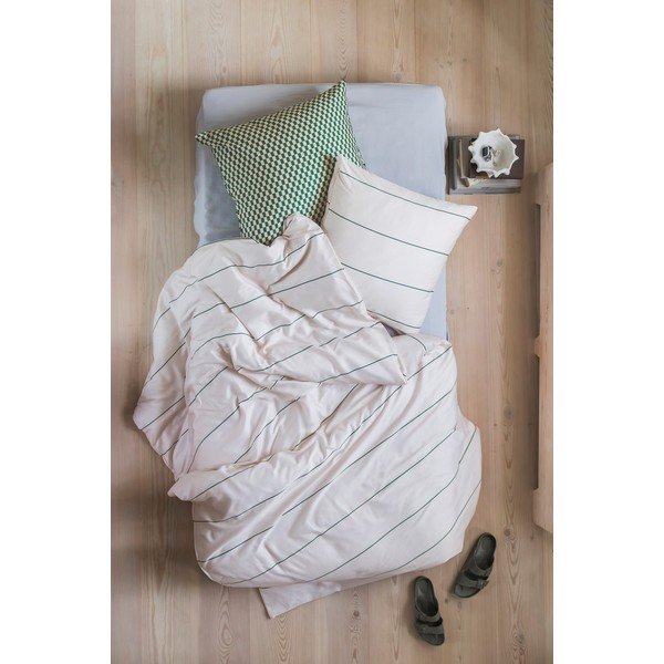 Beež puuvill-satiinist voodipesu 140x200 cm Align - Mette Ditmer Denmark-image-2