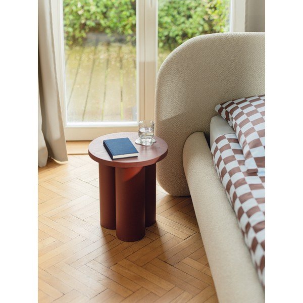 Punane taburet tuhavärvi dekooriga Oly - noo.ma-image-1