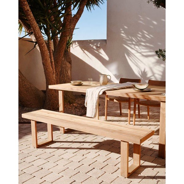 Naturaalset värvi puidust aiapink Canadell - Kave Home-image-1