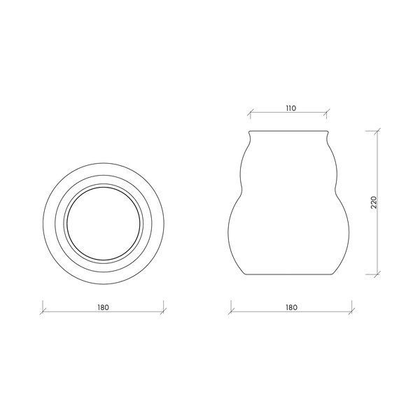 Tumepruun klaasist käsitöövaas (kõrgus 22 cm) Dam - noo.ma-image-4