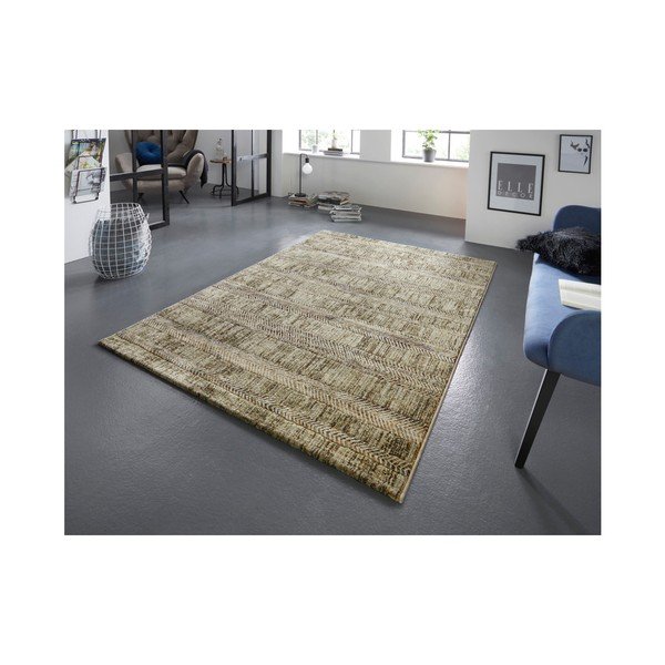 Zeleno-krémový koberec Elle Decoration Arty Gonesse, 120 x 170 cm-image-1