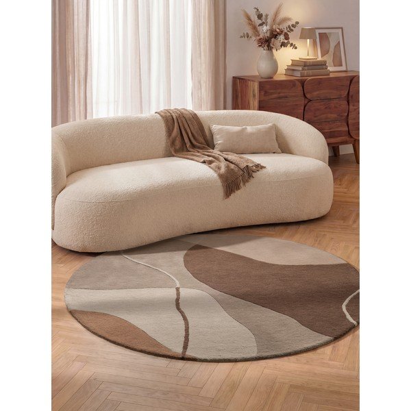 Pruun villane ümmargune vaip ø 160 cm Muse - Villeroy&Boch-image-1