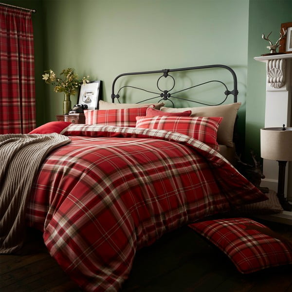 Punane voodipesu kaheinimesevoodile Punane, 200 x 200 cm Kelso - Catherine Lansfield