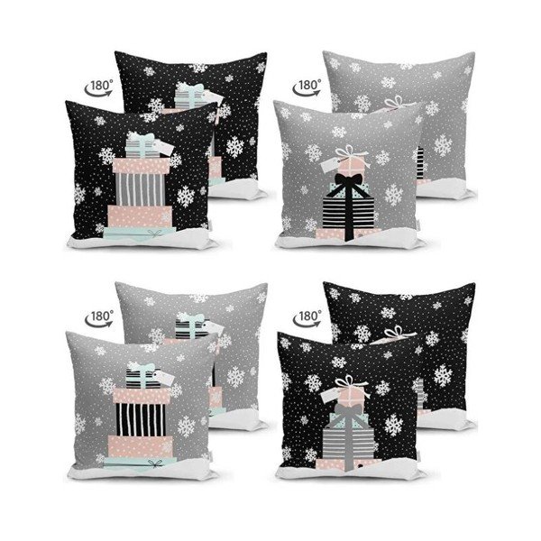 Padjapüürid jõulumotiiviga 43x43 cm komplektis 4 tk Meryy Christmas - Mila Home-image-2