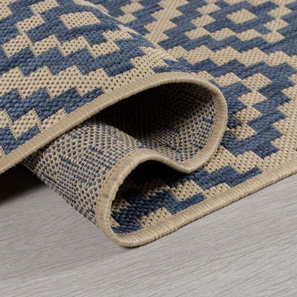 Sinine/beež õuevaip 200x200 cm Moretti - Flair Rugs-image-3
