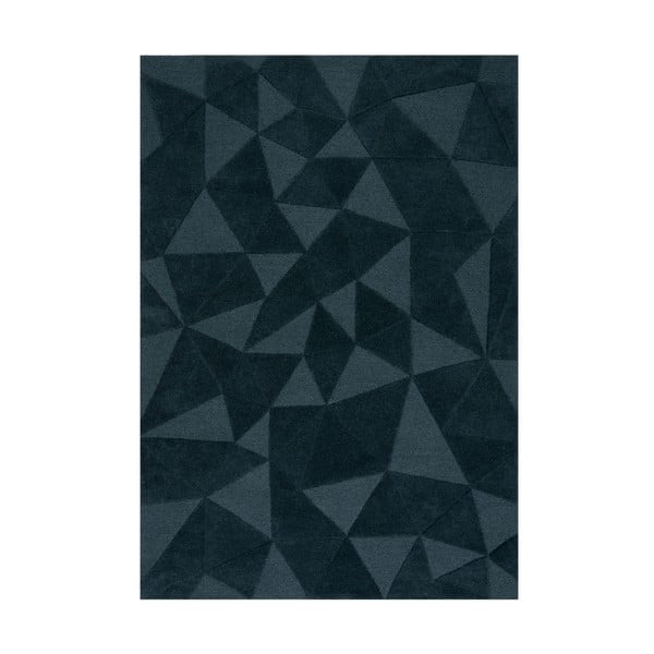 Sinakasroheline käsitsi kootud villane vaip 160x230 cm Shard Teal - Flair Rugs