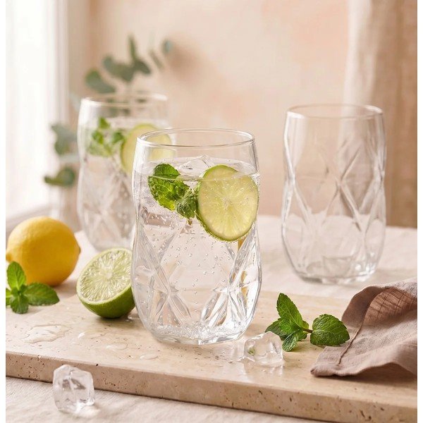 Borosilikaatklaasist klaaside komplekt (6 tk), 400 ml Geo - Vialli Design-image-1