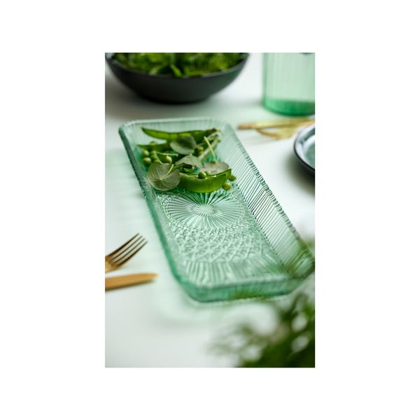 Roheline klaasist serveerimistaldrik 14x38 cm Kusintha - Bitz-image-2