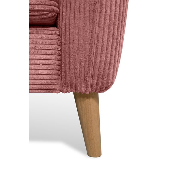 Roosa velvetist nurgadiivan (vasak nurk) Paris - Scandic-image-4