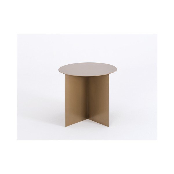 Konferenční kovový stůl ve zlaté barvě Custom Form Oli, ⌀ 50 cm-image-1