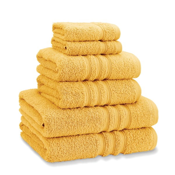 Kollased froteerätikud 6tk komplektis Zero Twist - Catherine Lansfield