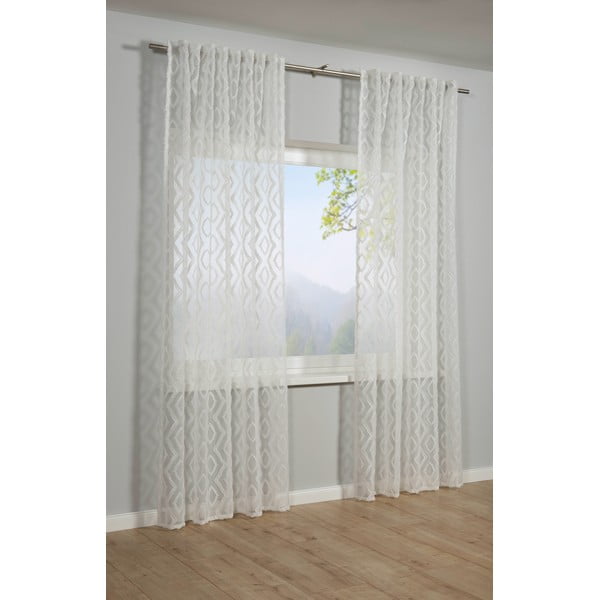 Valge kardin 140x245 cm Diamant Scherli - Sehlbach-image-1