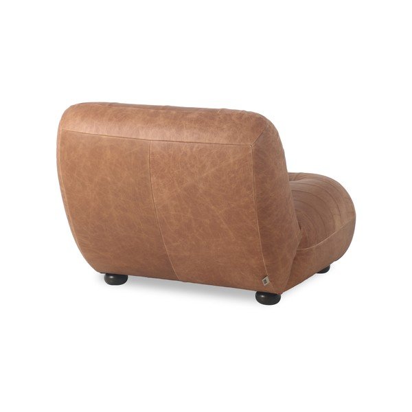 Konjakipruun nahast tugitool Wyatt - Dutchbone-image-4