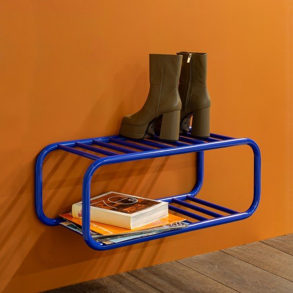 Sinine metallist rippuv jalatsiriiul Retro - Spinder Design-image-4