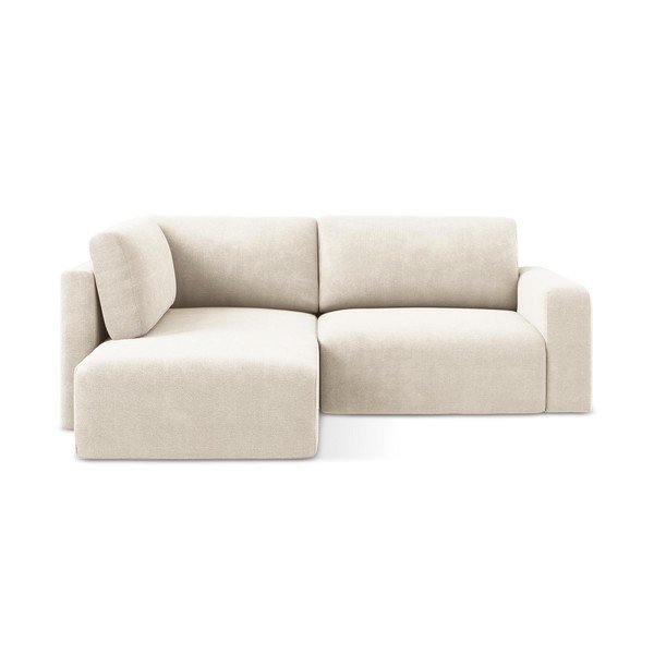 Kreemjas šenilldiivanvoodi/panipaigaga nurgadiivan (vasak nurk/L-kujuline) Kona - Makamii