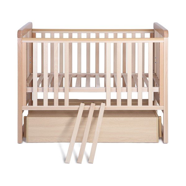 Dětská houpací postýlka z bukového dřeva YappyKids Move, 60 x 120 cm-image-3