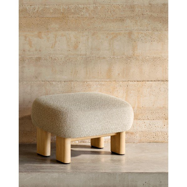 Beež šenillist jalatugi Nema - Kave Home-image-1