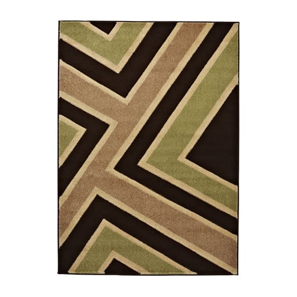Koberec Matrix Brown Green, 120x170 cm