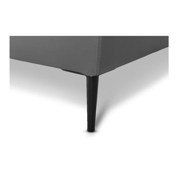 Šedá polohovací kožená dvojmístná pohovka Furnhouse Viktor, šířka 217 cm-image-2