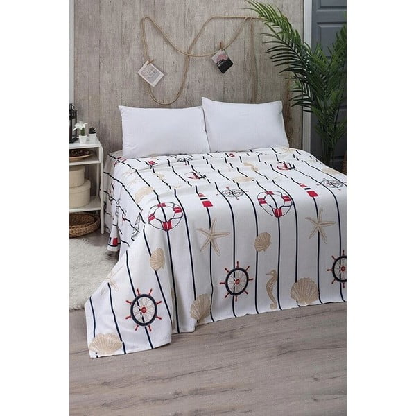 Valge puuvillane voodikate 170x230 cm Marine - Mila Home