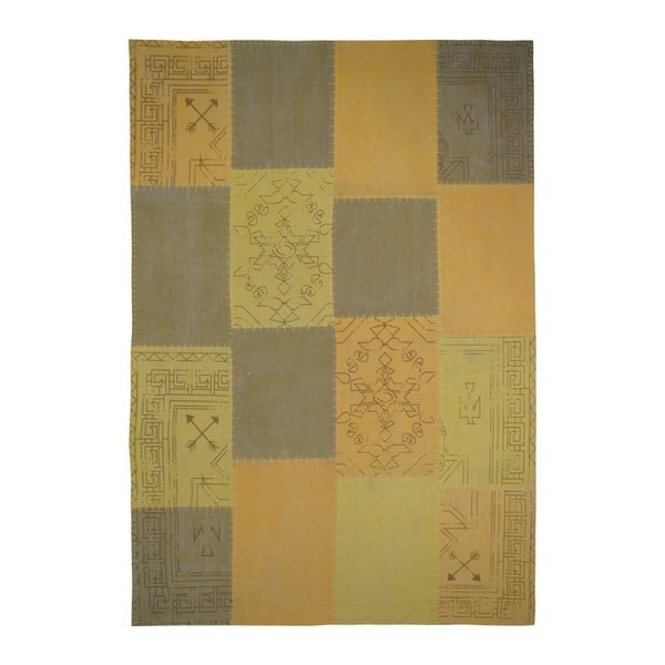 Hořčicově hnědý ručně tkaný koberec Kayoom Emotion, 120 x 170 cm