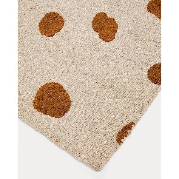 Kreem pestav/käsitsi kootud puuvillane laste vaip 90x150 cm Tandani - Kave Home-image-3