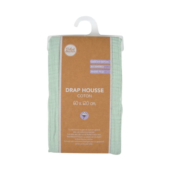 Musliinist laste kummiga voodilina 60x120 cm - Bébé Douceur-image-4