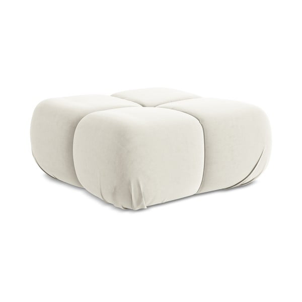 Valge sametist modulaarne jalatool Lokua - Makamii-image-1