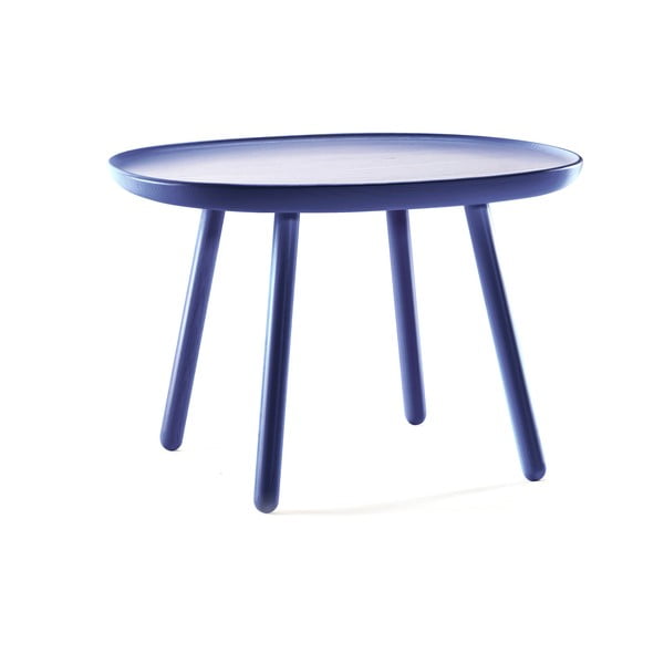 Modrý stolek z masivu EMKO Naïve, ø 64 cm