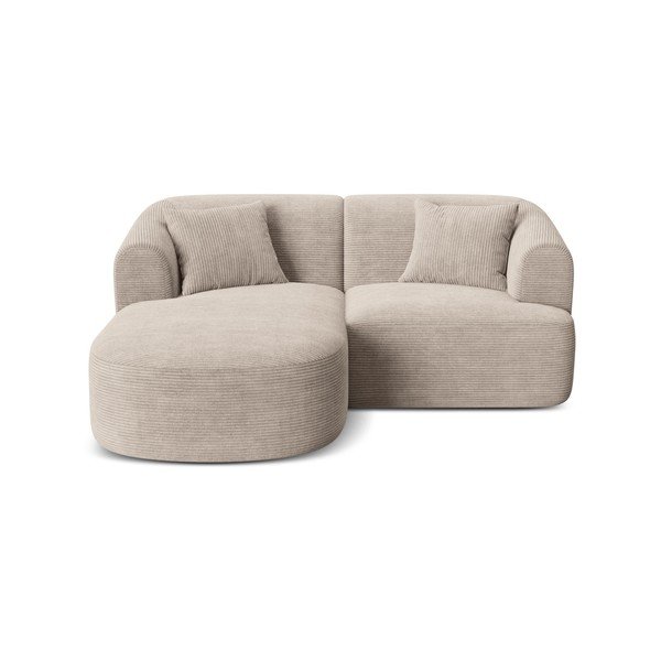 Helepruun kordvelvetist nurgadiivan (vasak nurk/diivanvoodiga) Campi - Cosmopolitan Design