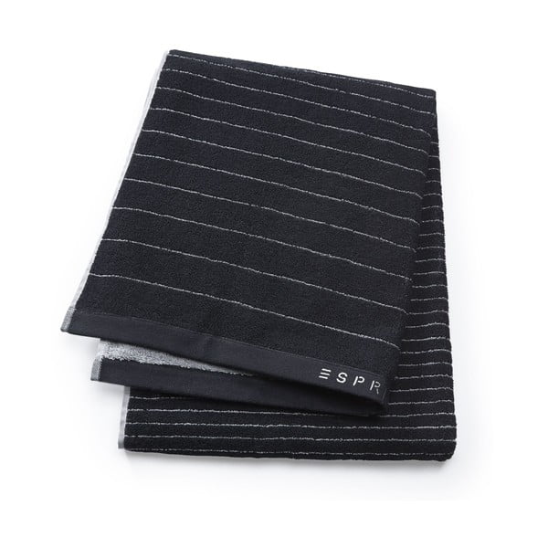 Černý ručník Esprit Grade, 30 x 50 cm