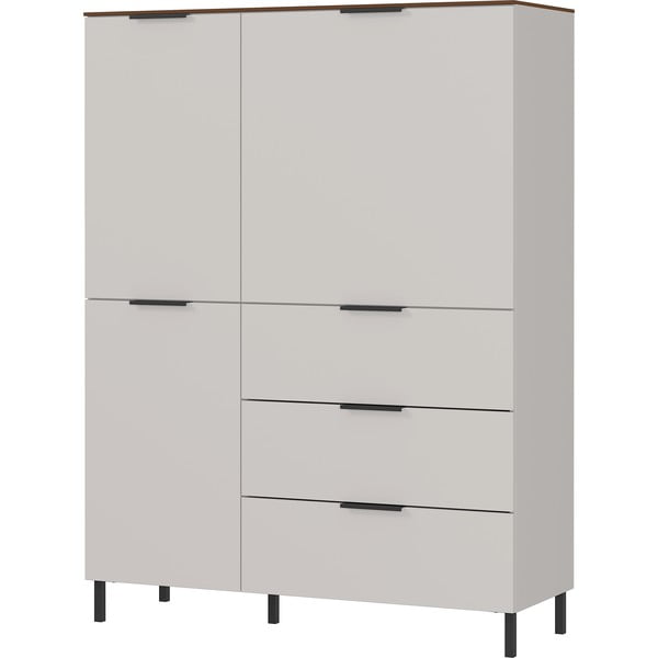 Hall ja beež kõrge pähklipuust kõrge kapp 109x146 cm California - Germania-image-1