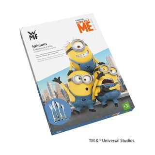 4-osaline komplekt Minions roostevabast terasest söögiriistad lastele - WMF