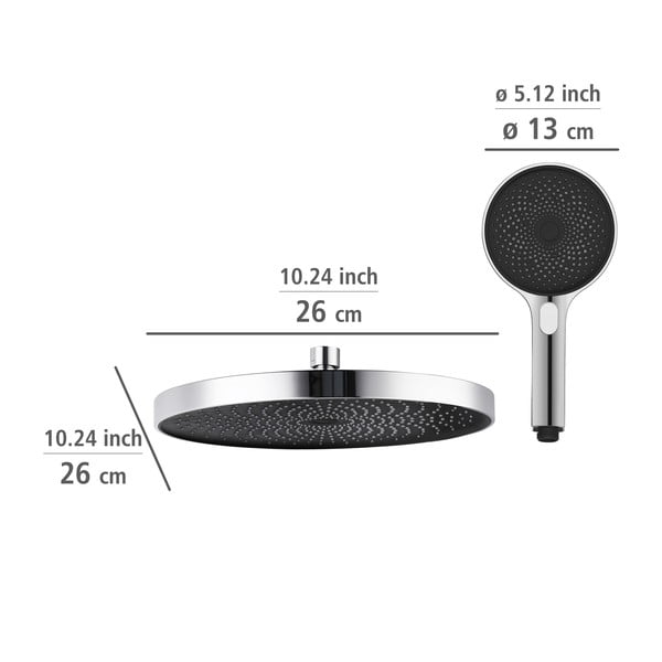 Roostevabast terasest dušikomplekt läikiv hõbedane 120 cm Soft Water - Wenko-image-3