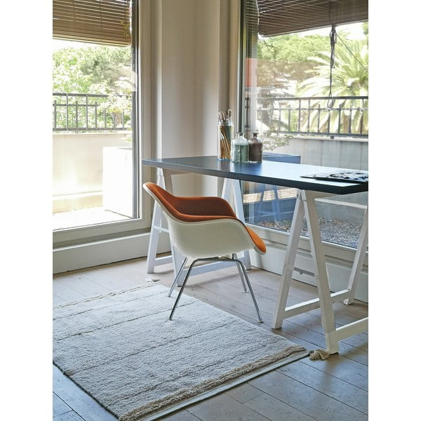 Kreem pestav käsitsi kootud puuvillane vaip 90x130 cm Bloom Natural - Lorena Canals-image-1