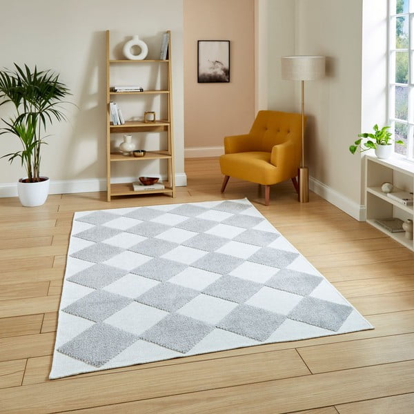 Valge-helehall pestav vaip 200x290 cm Lyna Cream&Grey - Think Rugs-image-1