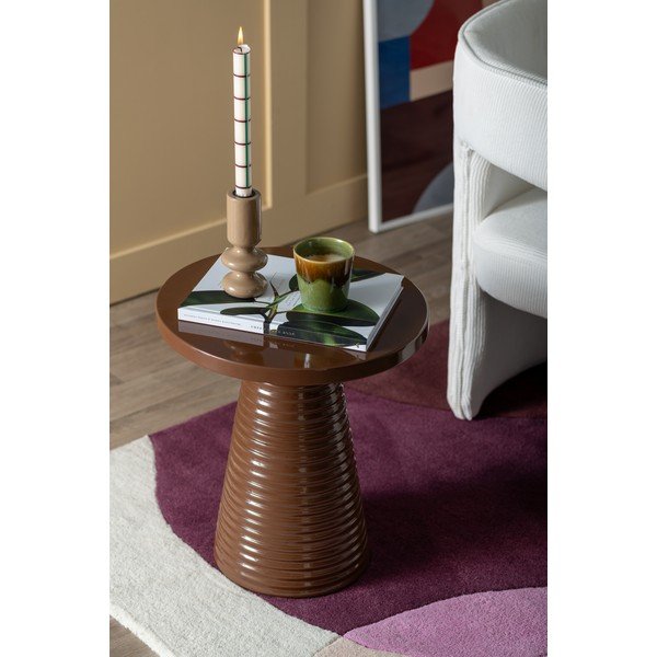 Metallist ümmargune abilaud ø 40 cm Catania Ribbed - Leitmotiv-image-1