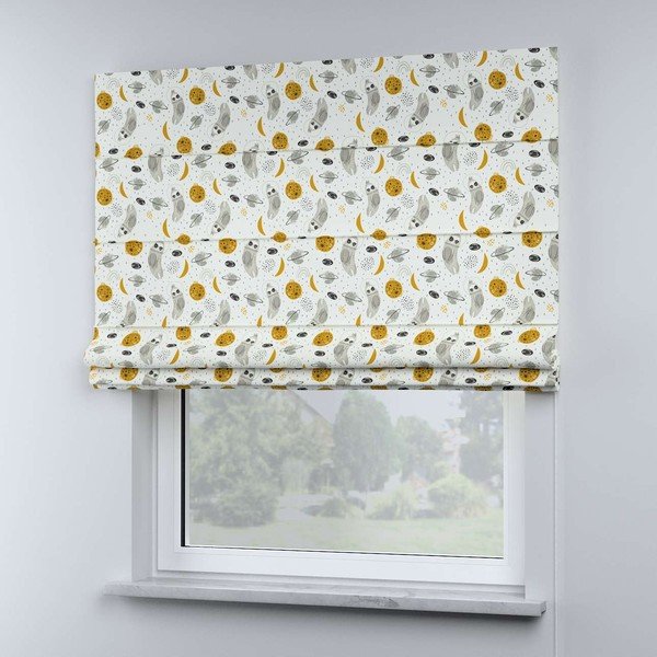 Kollane ja valge laste ruloo 170x160 cm Magic - Yellow Tipi-image-1