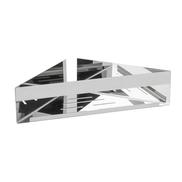 Roostevabast terasest isekinnituv vannitoa nurgariiul, läikiv hõbedane Genova - Wenko-image-1