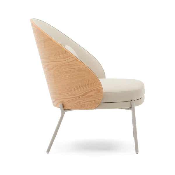 Beež kunstnahast tugitool Eamy - Kave Home-image-3