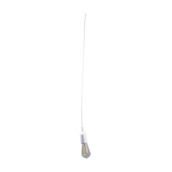 Textilní kabel s objímkou 1,5 m - bílý
