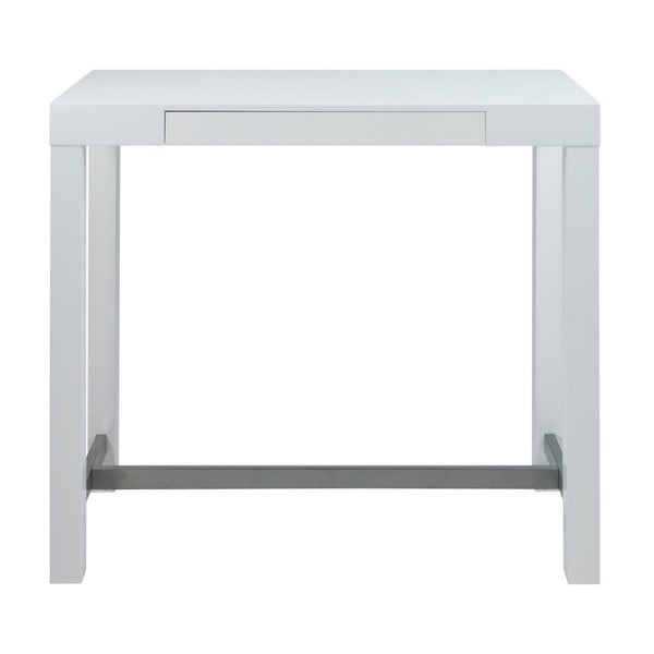 Bílý barový stolek se zásuvkou Actona Angela, délka 120 cm