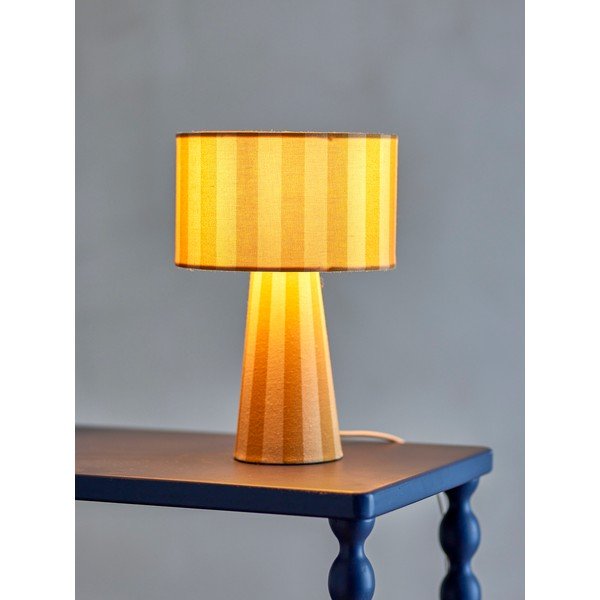Kollane riidest laualamp tekstiilist varjuga (kõrgus 30 cm) Emmie - Bloomingville-image-1