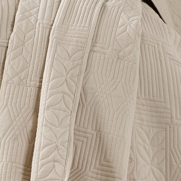 Beež tepitud voodikate 220x230 cm Folkstone Geo - Catherine Lansfield-image-2