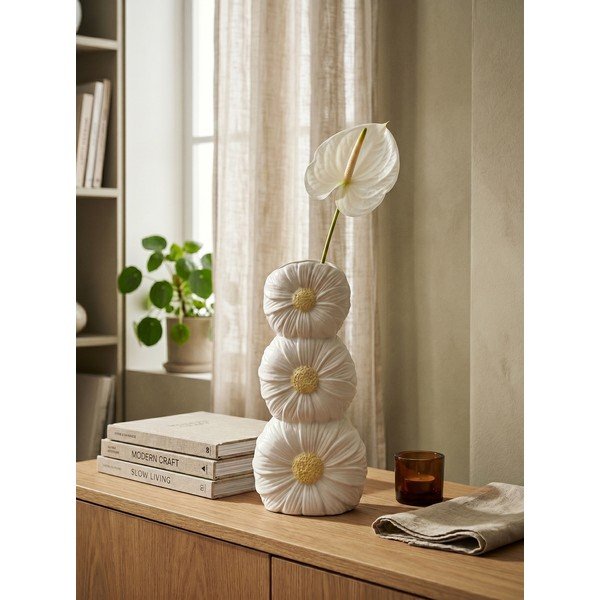 Kreemikas keraamiline vaas (kõrgus 21 cm) Florysia - Yes Everyday-image-1