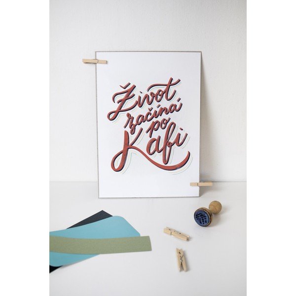 Prindi s motivatsioon Elu algab pärast kohvi , A4 formaat - Printintin-image-1