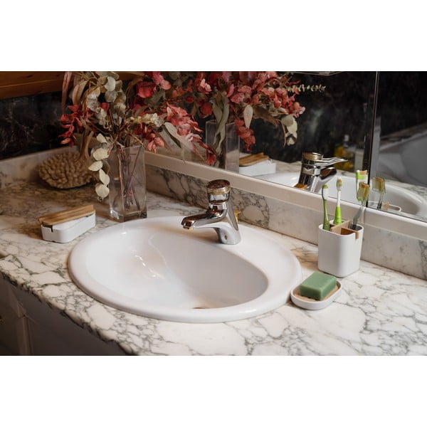 Valge vannitoa korraldaja Ecologic, 8,4 x 7,8 cm - Compactor-image-3